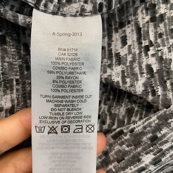 Armani Exchange Wrap Mini Dress With Leather Shoulders - Picture 6 of 8